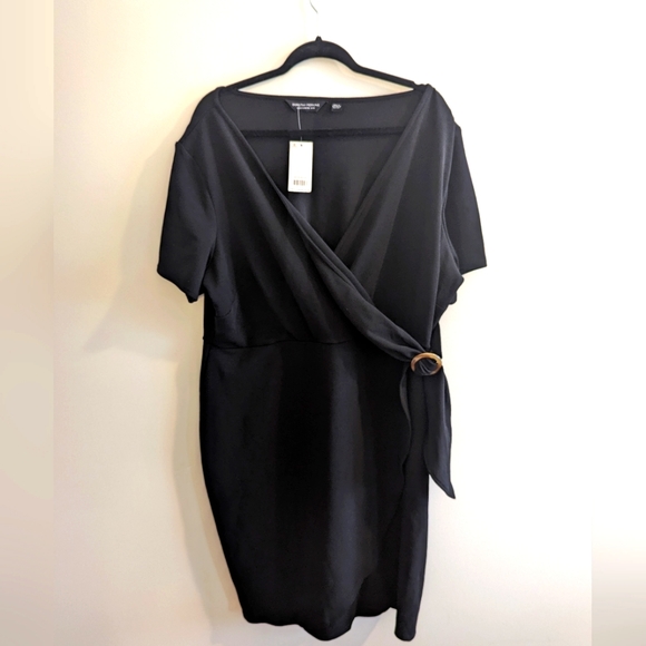 Dorothy Perkins Faux Textured Wrap Dress 4xl or US24 - Picture 1 of 6